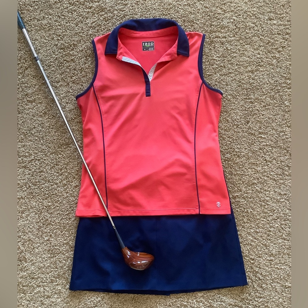 IZOD Lds Golf Top and Skort